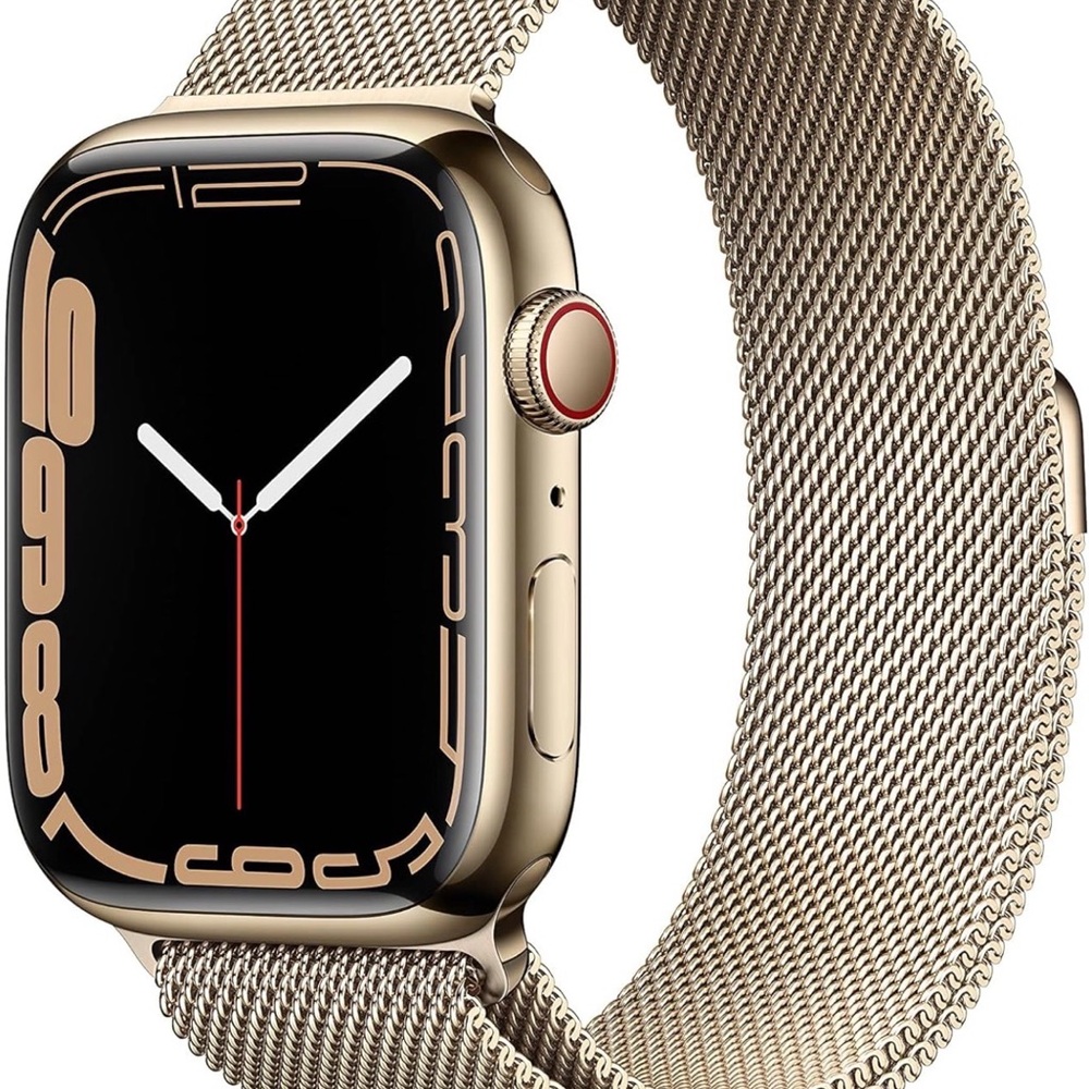 Apple Watch Series 7 GPS + Cellular 45mm Gold Stainless Steel Case Gold Milanese